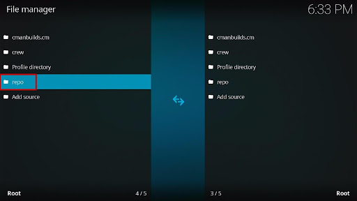 Delete Kodi Repositories Method 1.3