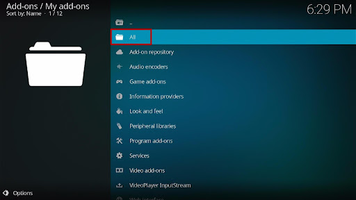 Delete Kodi Repositories Method 2.3