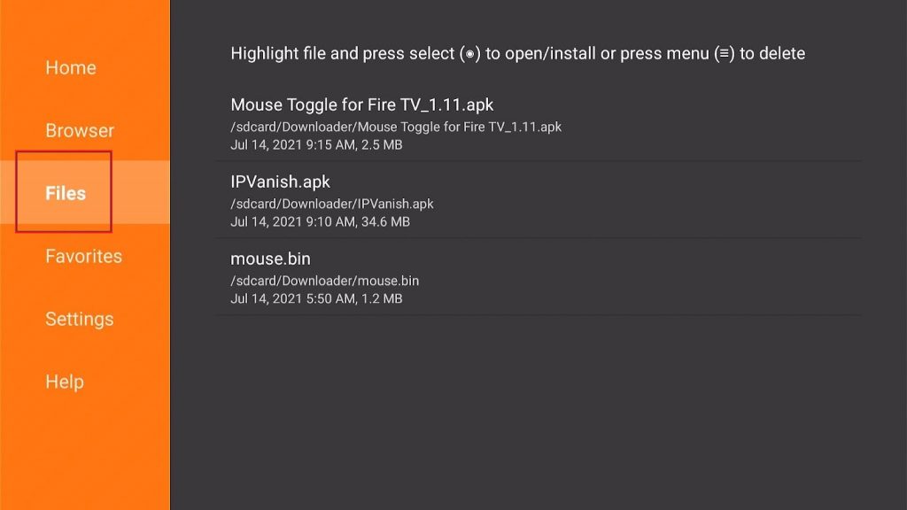 Empty your Downloader app's file storage 2