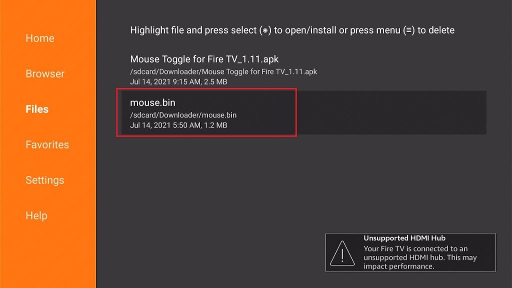 Empty your Downloader app's file storage 3