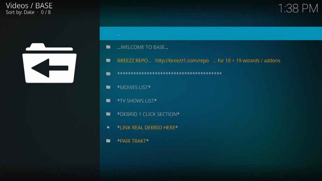 Install Base Kodi Addon 25