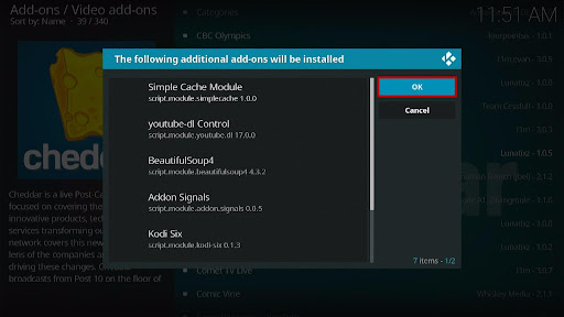 Install Cheddar Kodi Addon 7