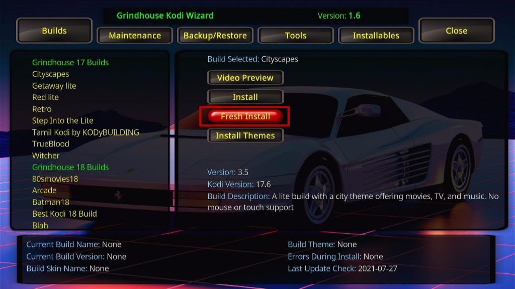 Install Cityscapes Kodi Build 27