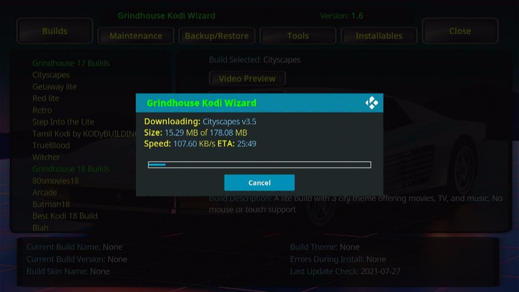 Install Cityscapes Kodi Build 30