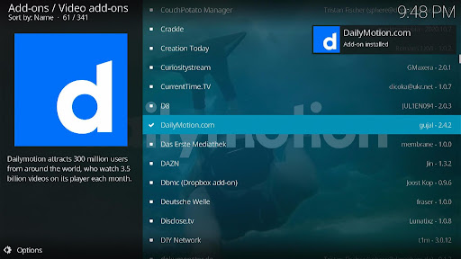Install Dailymotion.com Kodi Addon 8