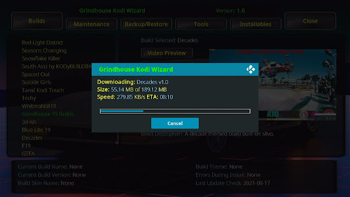 Install Decades Kodi Build 30