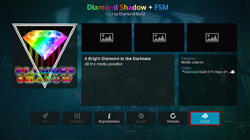 Install Diamond Shadow Kodi Addon 20
