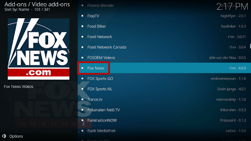 Install Fox News Kodi Addon 5