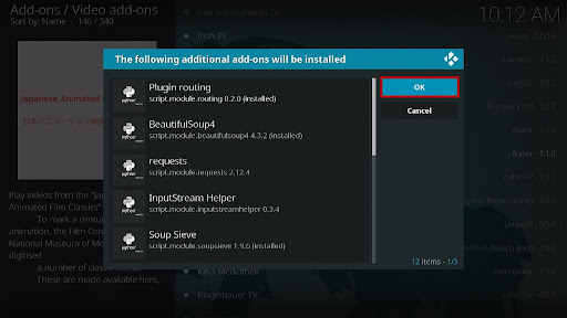 Install Japanese Animated Film Classics Kodi Addon 7