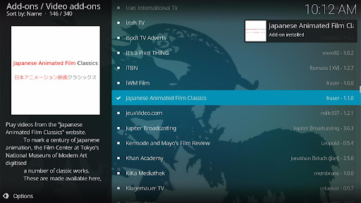 Install Japanese Animated Film Classics Kodi Addon 8