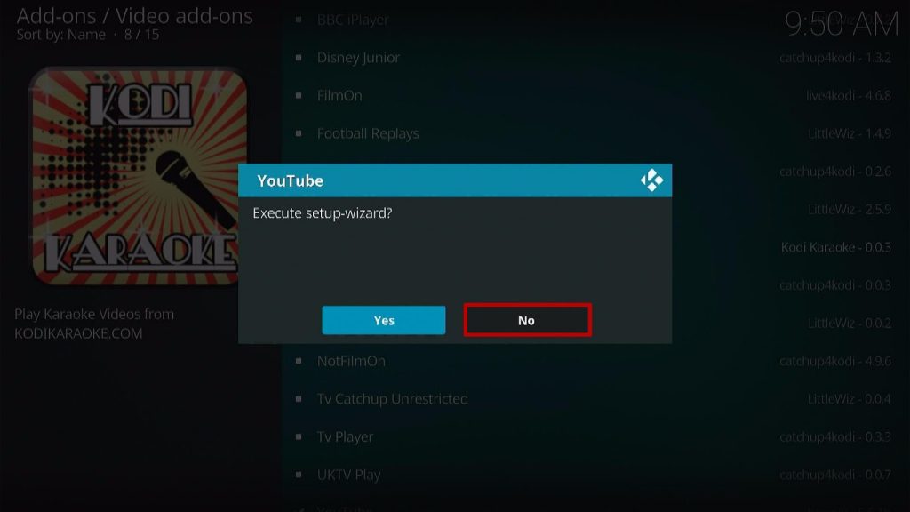 Install Kodi Karaoke Lite 24
