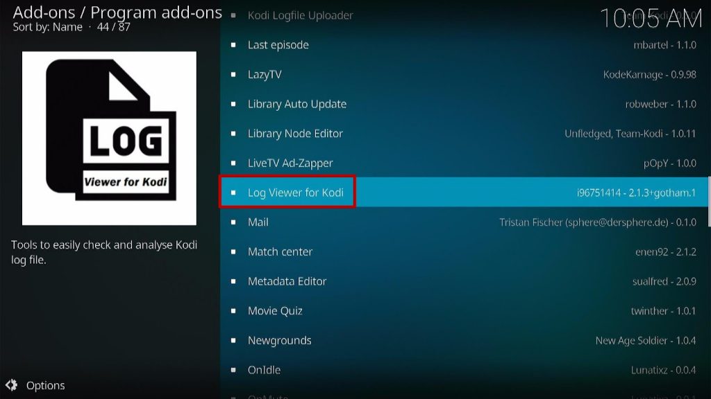 Install Log Viewer Kodi Addon 5
