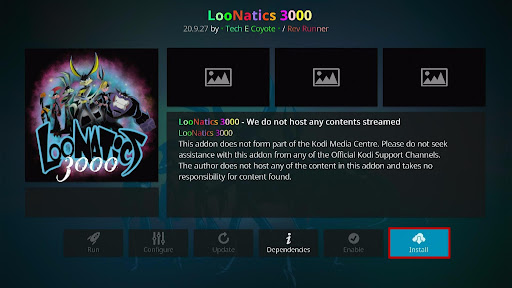 Install LooNatics 3000 Kodi Addon 19