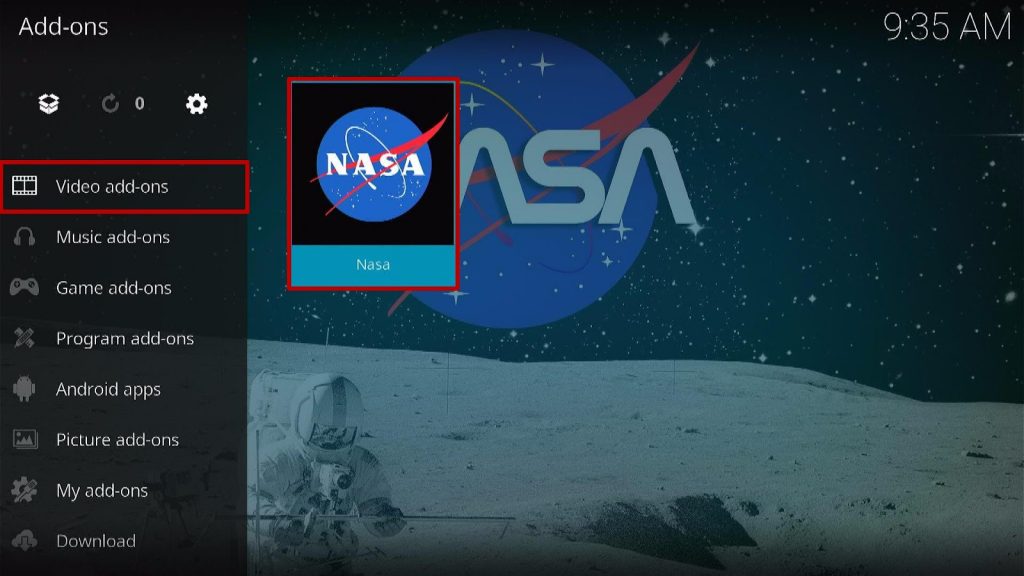 Install NASA Kodi Addon 10