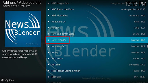 Install News Blender Kodi Addon 5