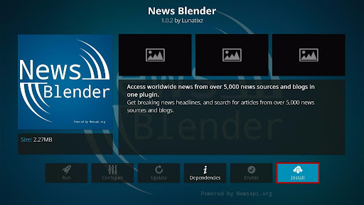 Install News Blender Kodi Addon 6