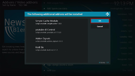 Install News Blender Kodi Addon 7