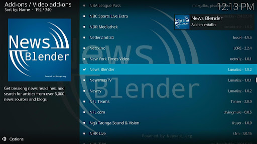 Install News Blender Kodi Addon 8