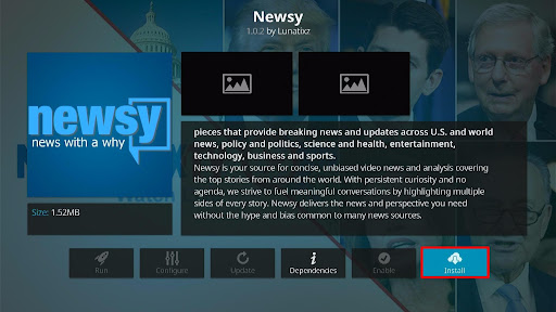 Install Newsy Kodi Addon 6