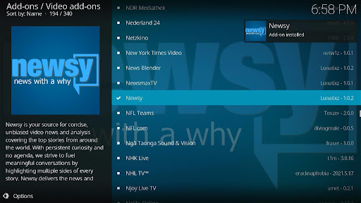 Install Newsy Kodi Addon 8