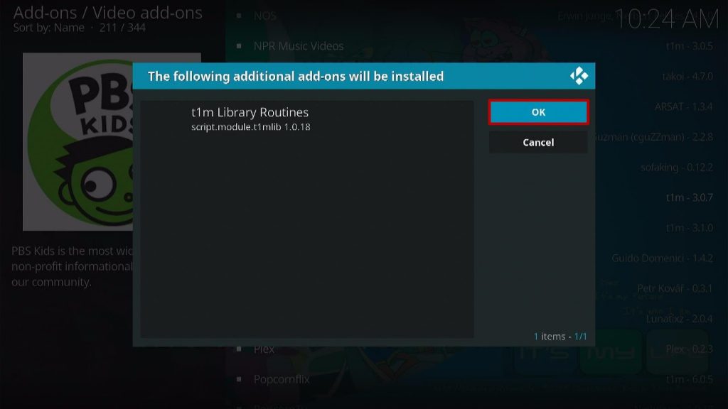 Install PBS Kids Kodi Addon 7