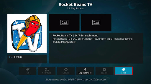 Install Rocket Beans TV Kodi Add-on 6