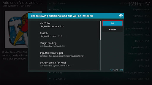 Install Rocket Beans TV Kodi Add-on 7