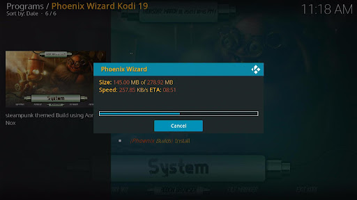 Install SteamPunk Kodi Build 31