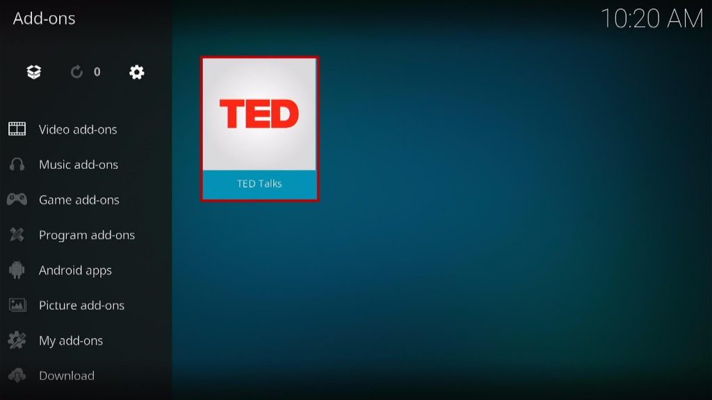 Install TED Talk Kodi Addon 10