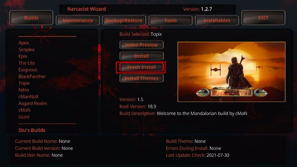 Install Topix Kodi Build 27