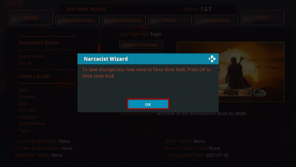 Install Topix Kodi Build 30