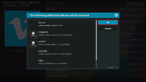 Install Vimeo Kodi Addon 7