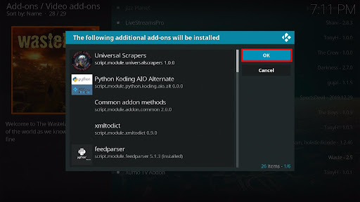 Install Wasteland Kodi Addon 20