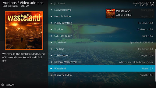 Install Wasteland Kodi Addon 21