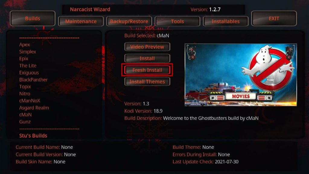 Install cMaN Kodi Build 28