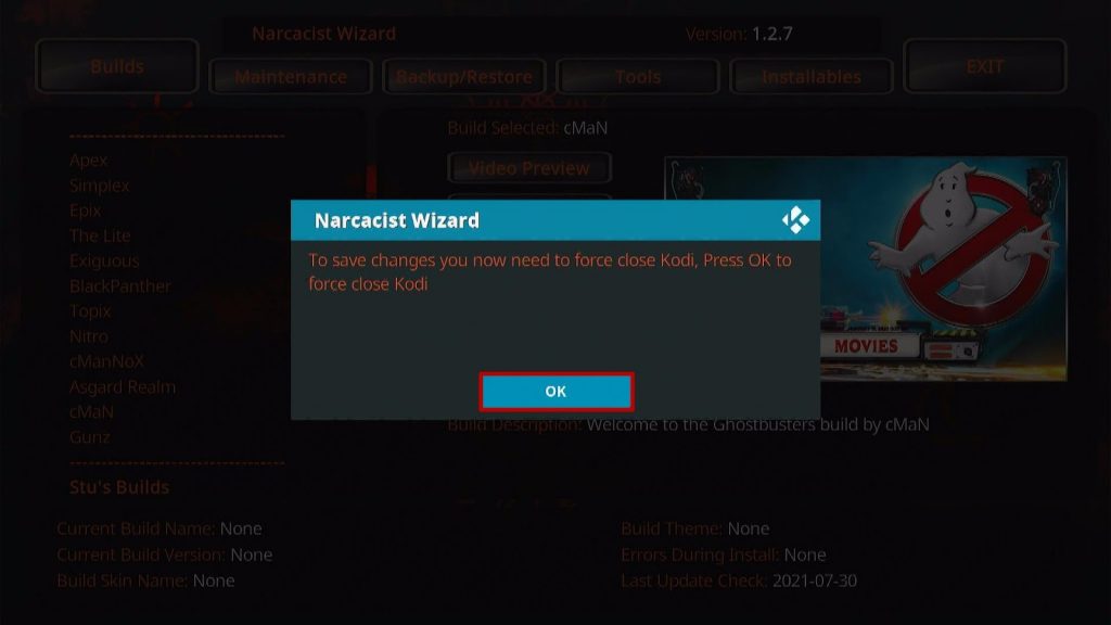 Install cMaN Kodi Build 31