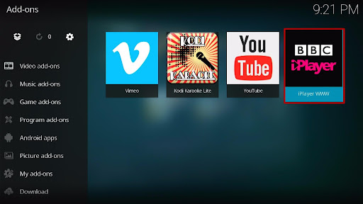 Install iPlayer WWW Kodi Addon 10