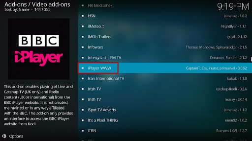 Install iPlayer WWW Kodi Addon 5