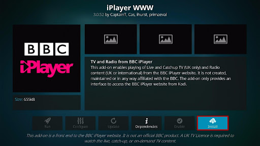 Install iPlayer WWW Kodi Addon 6