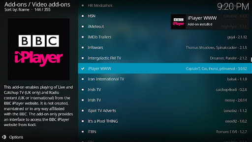 Install iPlayer WWW Kodi Addon 8