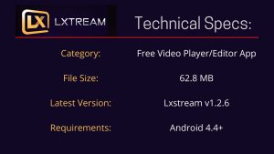 Lxstream Tech Specs 1
