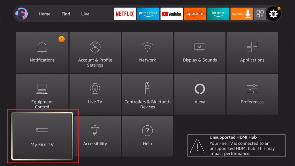 Restart your Fire TV stick 3
