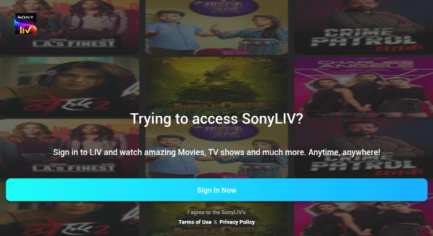SonyLiv TV app