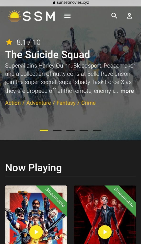 Stream Sunsetmovies on IOS