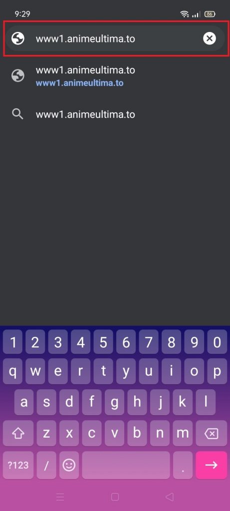 Stream the AnimeUltima Website on your Android Device 2