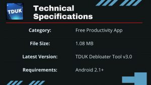 TDUK Technical Specifications 1
