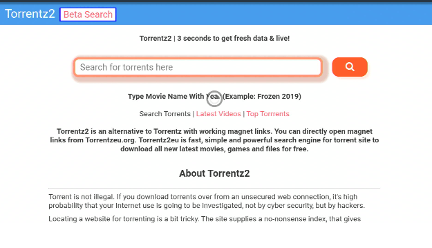 Torrentz2 site