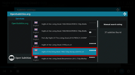 Best Subtitle Service on Kodi Step 3. 4