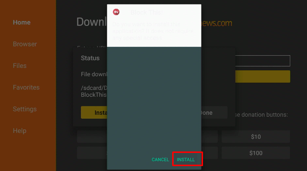 Block This install