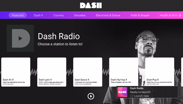Dash Radio app